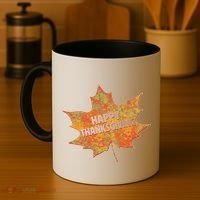 Happy Thanksgiving Fall Leaf Coffee Mug thumb 4