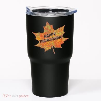 Happy Thanksgiving Fall Leaf Tumbler
