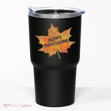 Happy Thanksgiving Fall Leaf Tumbler