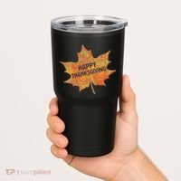 Happy Thanksgiving Fall Leaf Tumbler thumb 2