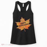 Happy Thanksgiving Fall Leaf Women's Tank Top thumb 0