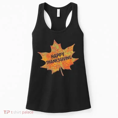 Happy Thanksgiving Fall Leaf Women's Tank Top