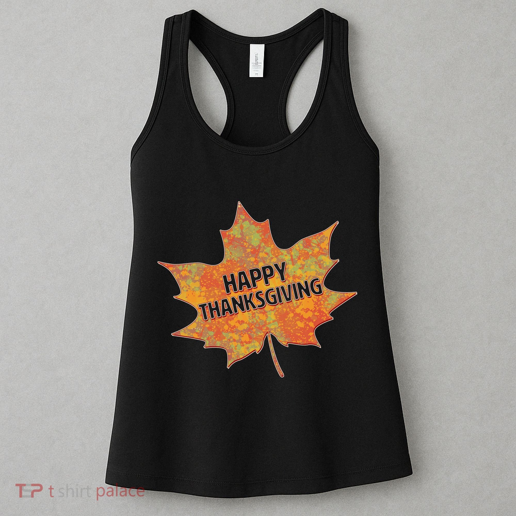 Happy Thanksgiving Fall Leaf Women's Tank Top