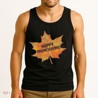Happy Thanksgiving Fall Leaf Tank Top thumb 3