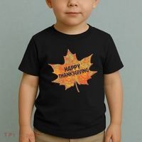 Happy Thanksgiving Fall Leaf Toddler T-Shirt thumb 2