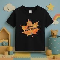 Happy Thanksgiving Fall Leaf Toddler T-Shirt thumb 3