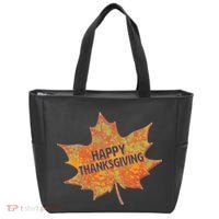 Happy Thanksgiving Fall Leaf Tote Bag thumb 0