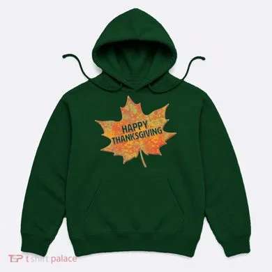 Happy Thanksgiving Fall Leaf Hoodie