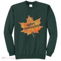 Happy Thanksgiving Fall Leaf Sweatshirt thumb 0