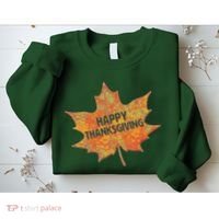 Happy Thanksgiving Fall Leaf Sweatshirt thumb 2