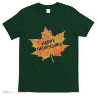 Happy Thanksgiving Fall Leaf T-Shirt thumb 0