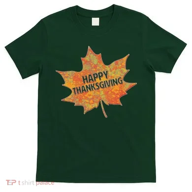 Happy Thanksgiving Fall Leaf T-Shirt