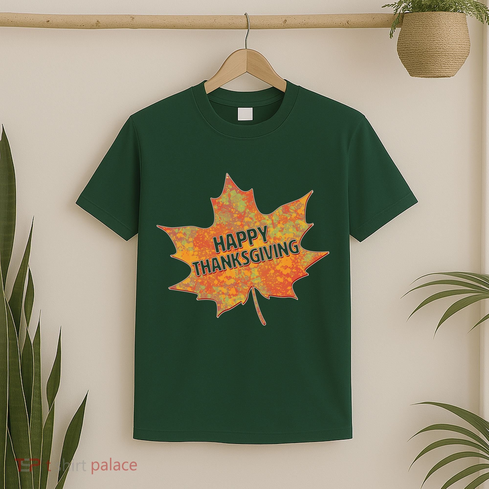 Happy Thanksgiving Fall Leaf T-Shirt