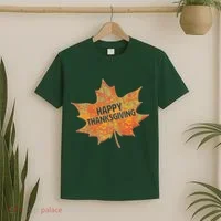 Happy Thanksgiving Fall Leaf T-Shirt thumb 2