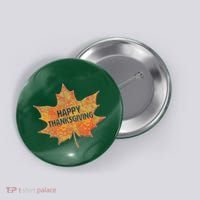 Happy Thanksgiving Fall Leaf Button thumb 0