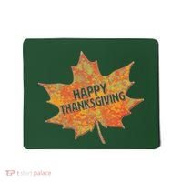 Happy Thanksgiving Fall Leaf Mousepad thumb 0
