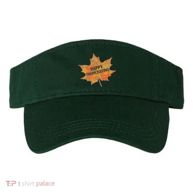 Happy Thanksgiving Fall Leaf Visor