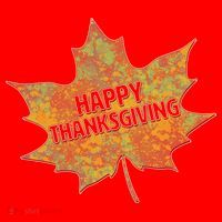 Happy Thanksgiving Fall Leaf Santa Hat thumb 1