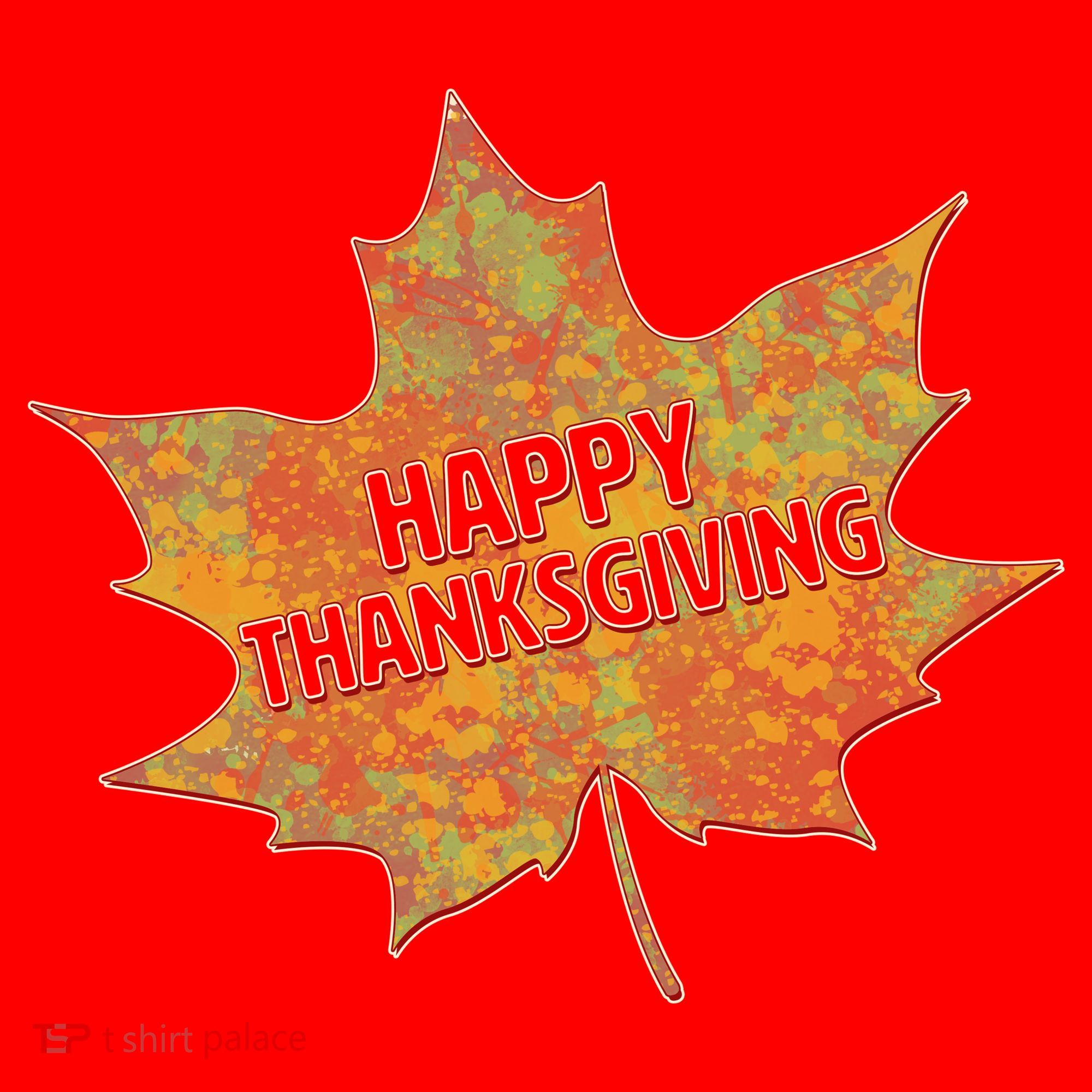 Happy Thanksgiving Fall Leaf Santa Hat