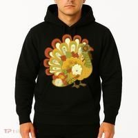 Happy Thanksgiving Floral Turkey Hoodie thumb 2