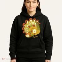 Happy Thanksgiving Floral Turkey Hoodie thumb 5