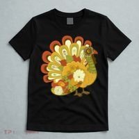 Happy Thanksgiving Floral Turkey T-Shirt thumb 5