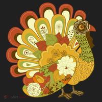 Happy Thanksgiving Floral Turkey Beanie thumb 2