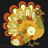 Happy Thanksgiving Floral Turkey Polo thumb 3