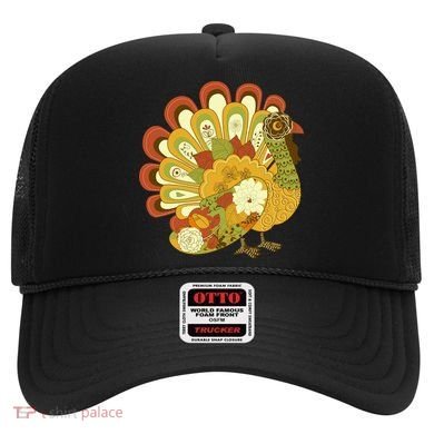 Happy Thanksgiving Floral Turkey Hat