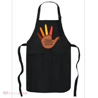 Happy Thanksgiving Hand Turkey Apron thumb 0