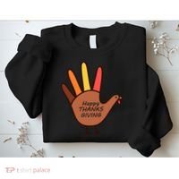Happy Thanksgiving Hand Turkey Sweatshirt thumb 2