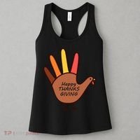 Happy Thanksgiving Hand Turkey Women's Tank Top thumb 3