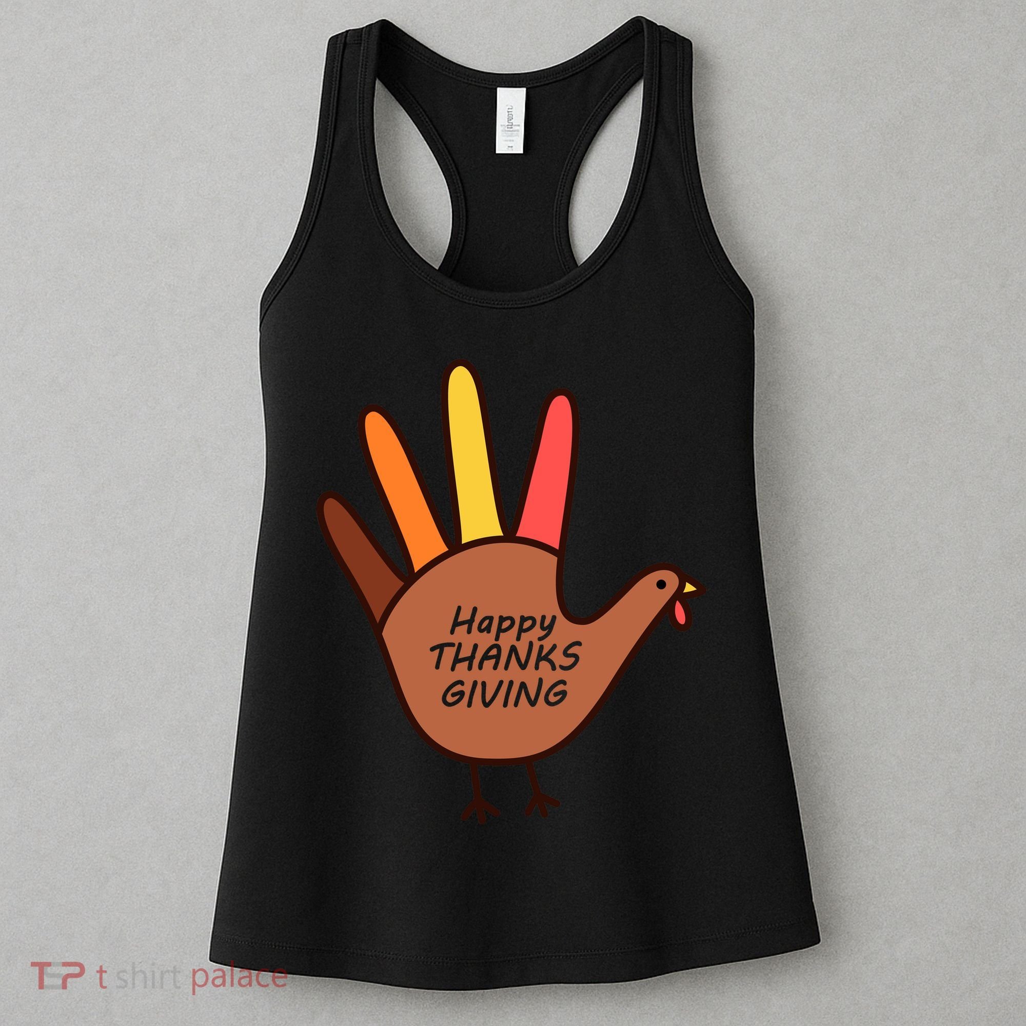 Happy Thanksgiving Hand Turkey Women's Tank Top