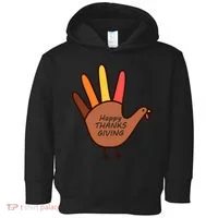 Happy Thanksgiving Hand Turkey Toddler Hoodie thumb 0