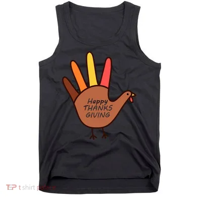 Happy Thanksgiving Hand Turkey Tank Top