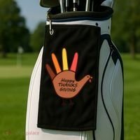 Happy Thanksgiving Hand Turkey Golf Towel thumb 2