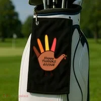 Happy Thanksgiving Hand Turkey Golf Towel thumb 2