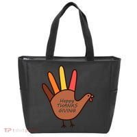 Happy Thanksgiving Hand Turkey Tote Bag thumb 0