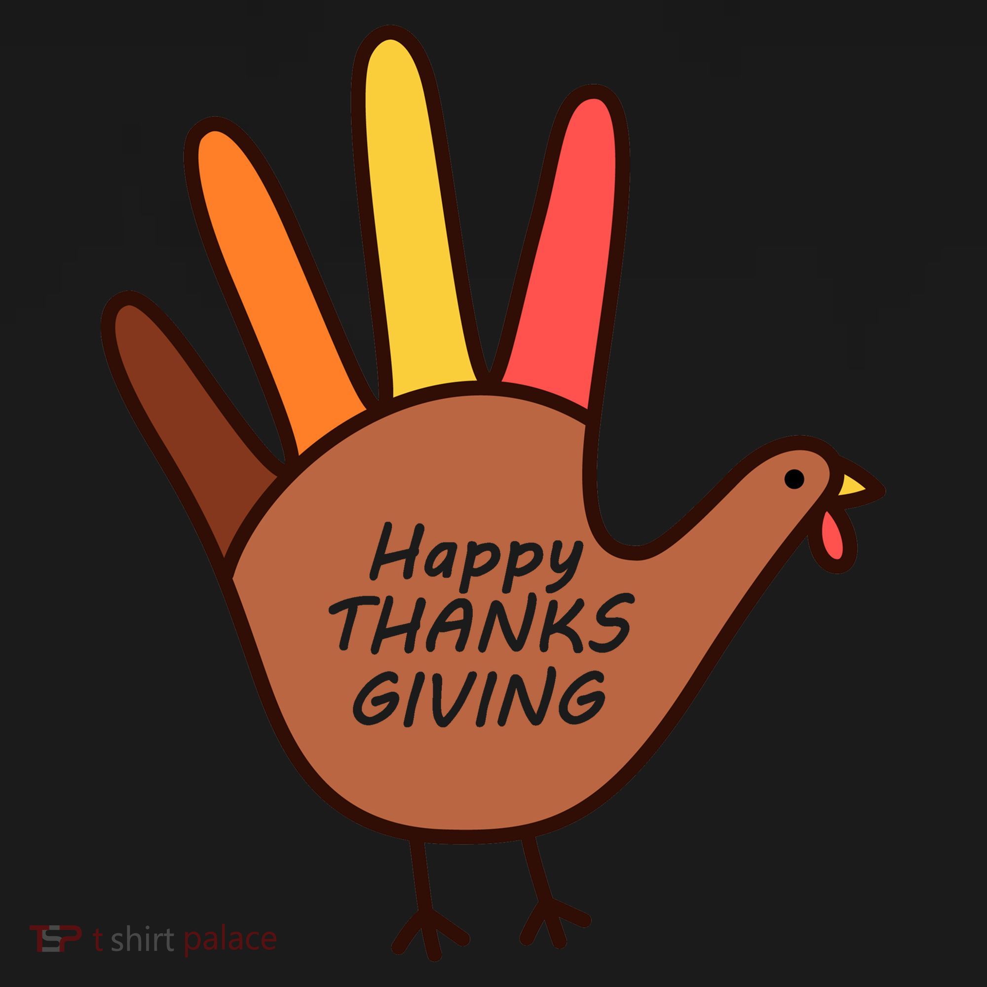 Happy Thanksgiving Hand Turkey Tote Bag