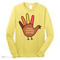 Happy Thanksgiving Hand Turkey Long Sleeve Shirt thumb 0