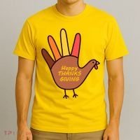 Happy Thanksgiving Hand Turkey T-Shirt thumb 3