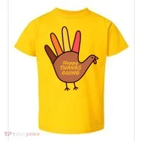 Happy Thanksgiving Hand Turkey Toddler T-Shirt thumb 0