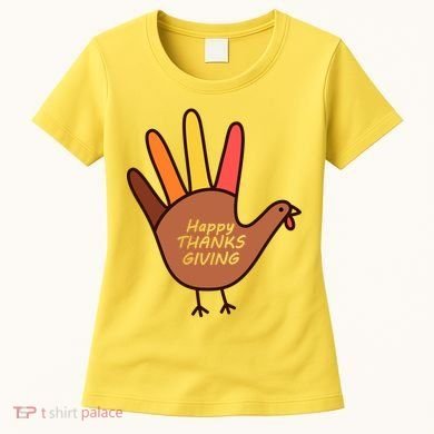 Happy Thanksgiving Hand Turkey Women's T-Shirt
