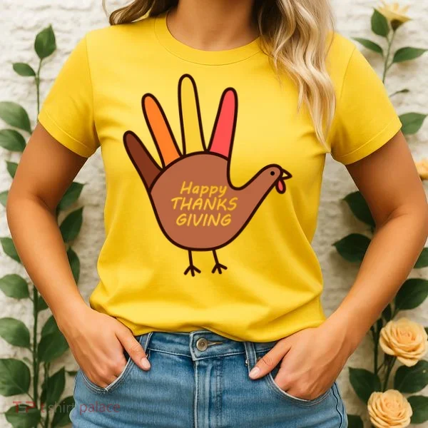 Happy Thanksgiving Hand Turkey Women's T-Shirt