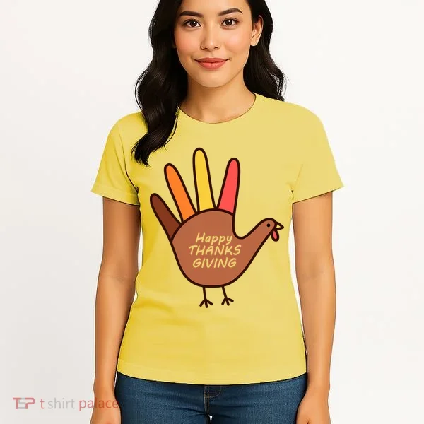 Happy Thanksgiving Hand Turkey Women's T-Shirt