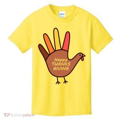Happy Thanksgiving Hand Turkey Kids T-Shirt