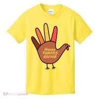 Happy Thanksgiving Hand Turkey Kids T-Shirt thumb 0