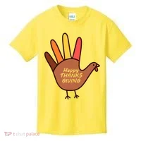 Happy Thanksgiving Hand Turkey Kids T-Shirt thumb 0