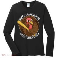 Happy Thanksgiving Hope You Like Ham Women's Long Sleeve Shirt thumb 0
