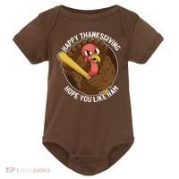 Happy Thanksgiving Hope You Like Ham Baby Bodysuit thumb 0